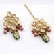 Handcrafted Royal Kundan Bridal Necklace Set with Maangtika